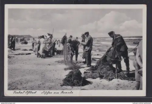 Ansichtskarte Ahlbeck Seebad Usedom Meer Strand Fischer Mecklenburg Vorpommern