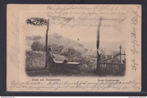 Ansichtskarte Künstlerkarte prägekarte Blankenstein Ruine Blankenstein