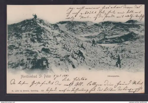 Ansichtskarte St. Peter Nordseebad Dünen Schleswig Holstein nach Altona