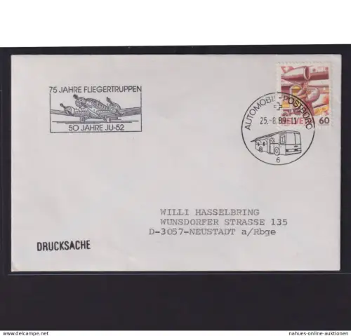 Flugpost Schweiz Brief EF Automobil Postbüro Fliegertreffen Militaria nach