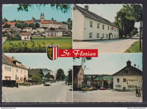 Ansichtskarte St. Florian Stift S. Florian Gasthaus Gemeindeamt Laden Otto Kopf