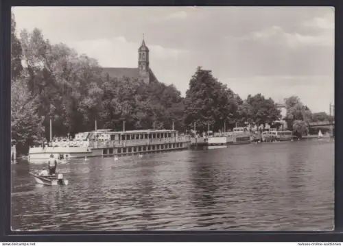 Ansichtskarte Brandenburg Havel Fluss Schiffe Ausflugsdampfer Havelterasse