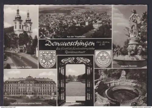 Ansichtskarte Donaueschingen Stadtkirche St. Johann Fürstenbergisches Schloß