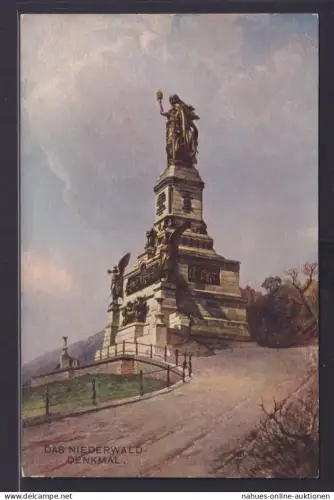 Ansichtskarte Denkmal Niederwald Rüdesheim Rhein