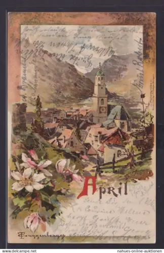 Ansichtskarte Chemnitz n. Lommatzsch Künstlerkarte Sign. Dorfansicht April Druck