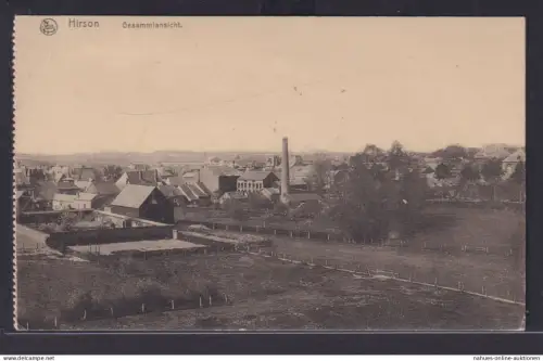 Ansichtskarte Hirson Frankreich Gesamtansicht Stempel Generalkommando XI