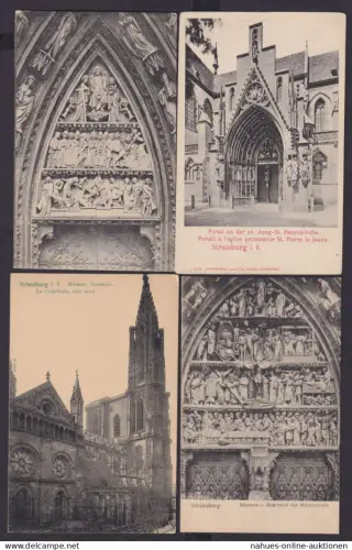 Ansichtskarte Lot Sammlung Strassburg 12 Karten Münster Kaiserpalast