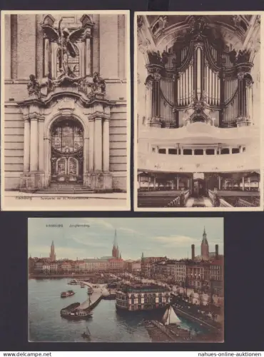 Ansichtskarte Hamburg Lot Sammlung 5xAK St. Michaeliskirche Jungfernstieg