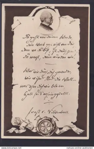Ansichtskarte Bismarck Porträt Reichskanzler Deutsches Reich Vers Verein für