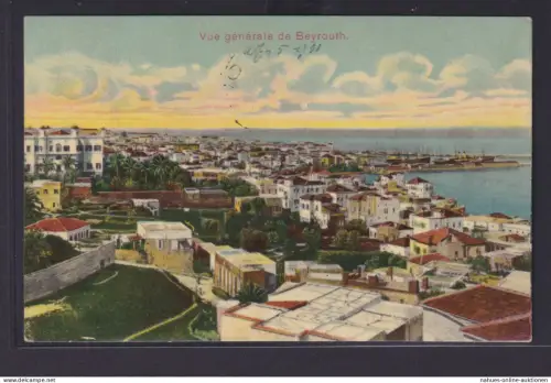 Osmanisches Reich Türkei Ansichtskarte Beyrouth Beirut Libanon nach Como Italien