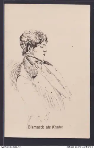 Ansichtskarte Bismarck als Knabe Reichskanzler Deutsches Reich