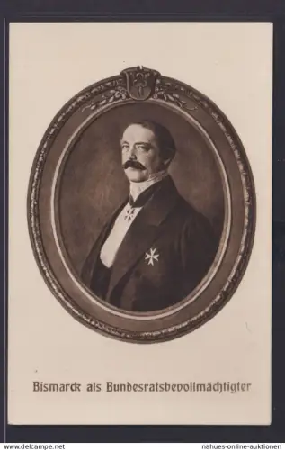 Ansichtskarte Bismarck als Bundesrathbevollmächtigter