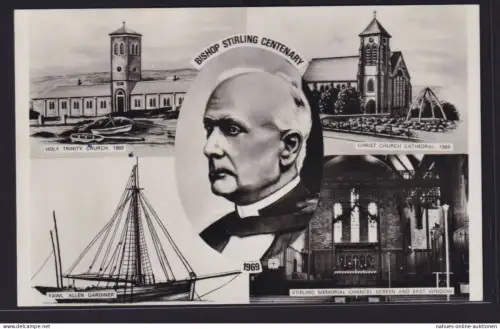 Flalkandinseln Brief Ansichtskarte Bishop Stirling Centenary FDC 179-182