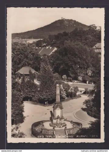 Ansichtskarte Teplitz Schönau Teplice Sudetenland Böhmen Tschechien Kuranlagen