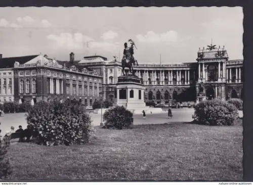 Ansichtskarte Wien Österreich Heldenplatz mit Neuer Burg nach Hamburg