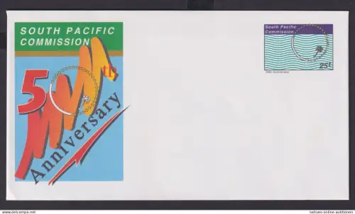 South Pacific Commission Ganzsache 5 th. Anniversary Südpazifische Kommission