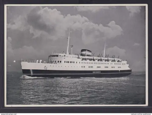 Ansichtskarte Schiff Schifffahrt Seefahrt Marine MF Kong Frederik IX Eisenbahn