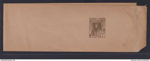 Afrika Algerien Ganzsache Streifband 1 cent Algeria wrapper