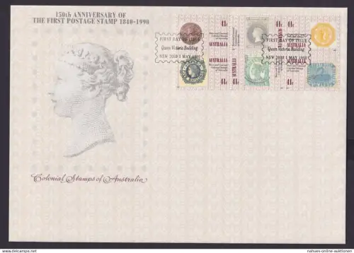 Australien Brief Queen Victoria 150 Jahre Zusammendruck Marken Kolonien