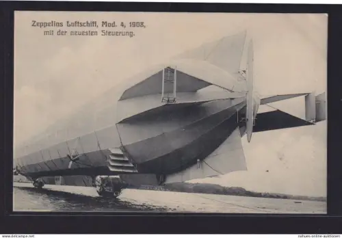 Ansichtskarte Zeppelin Luftschiff Modell 4 von 1908