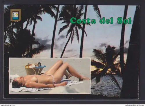 Ansichtskarte Erotik Costa Del Sol Spanien nach Laakdal Belgien