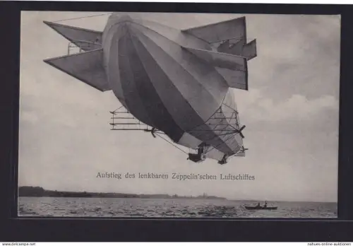 Ansichtskarte Zeppelin Luftschiff im Aufstieg