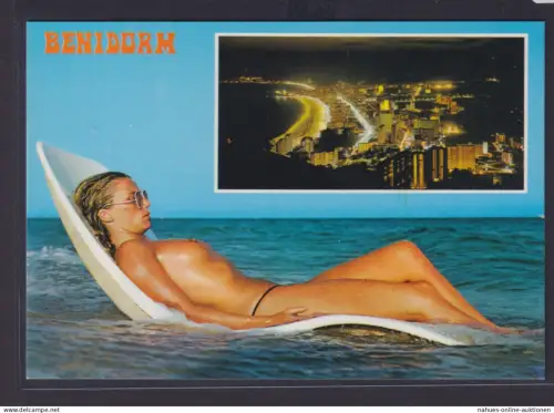 Ansichtskarte Erotik Akt Frauen Benidorm Spanien