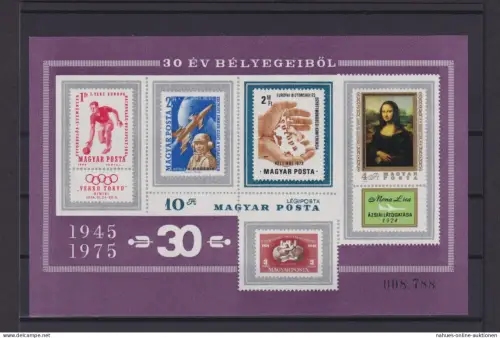 Flugpost Ungarn Philatelie Briefmarken Block 114 A + B ungezähnt gezähnt