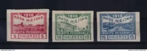 Polen Lokalausgabe Przedbórz 15-17 C ungezähnt ungebraucht Kat.-Wert 36,00