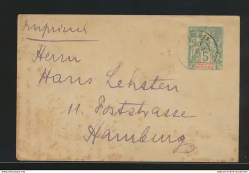 Frankreich Kolonien Ganzsache Etablissements de l'oceanie France postal
