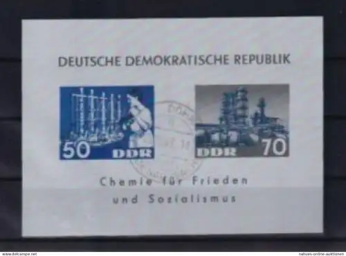 DDR Block 18 Chemische Industrie Luxus gestempelt Landpoststempek Dohna über