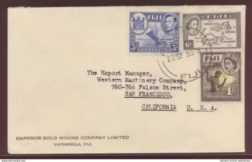 Gold Mining Vatukoula Fiji Fidschi Inseln cover Queen Elisabeth to San Francisco