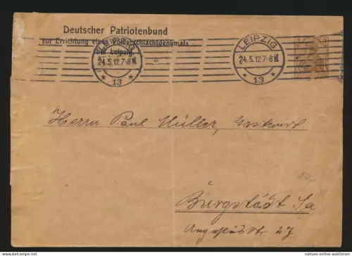 Deutsches Reich Privatganzsache Streifband PS 8 Leipzig Patrotenbund