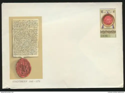 DDR Ganzsache Umschlag Leipzig Stadtbrief 1990