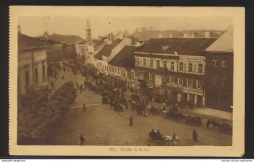 Foto Ansichtskarte Wilna Vilnius Litauen 482 Straße Insterburg n. Logabirum Leer