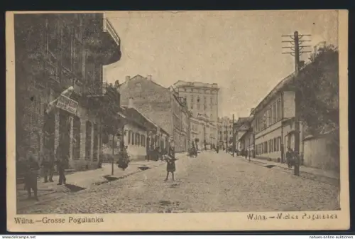 Foto Ansichtskarte Wilna Vilnius Grosse Pogulanka Feldpost I. Weltkrieg n Berlin