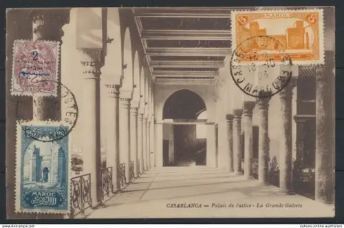 Marokko Ansichtskarte Casablanca bildseitig frankiert nach Lippstadt