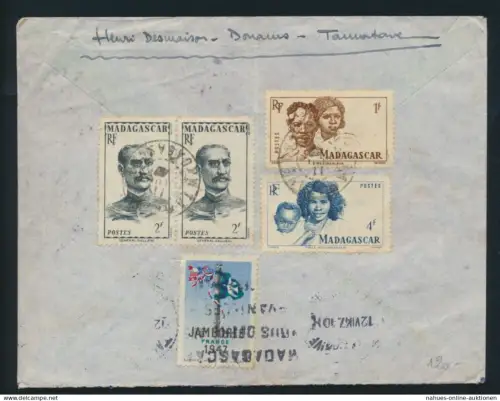 Madagaskar Brief 393,396 399 Vignette Motive Persönlichkeiten Madagascar Cover