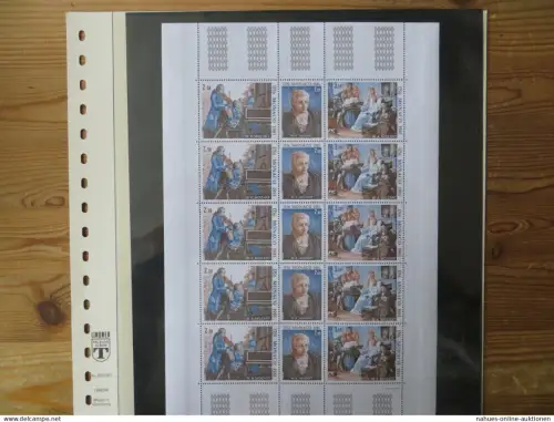 Monaco 1470-2 Kleinbogen 5 Dreierstreifen 15 Mk. Luxus postfrisch Mozart Musik