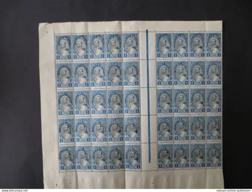 Albanien 195 Verfassung Bogenteil 45 Stück postfrisch Albania Kat.-Wert 180