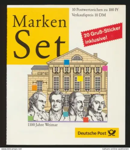 Bund Markenheftchen MH 38 Weimar Luxus 1999 Luxus postfrisch Kat,-Wert 13,00