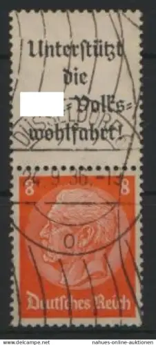 Deutsches Reich Zusammendruck S 131 Hindenburg gestempelt Kat.-Wert 6,00