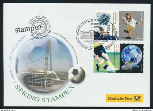 Motiv Philatelie Bund Brief Viererblock 2439-0 Ausstellung London Grossbritannie