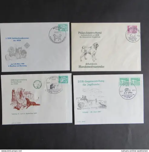 Briefe und Karten Sammlung Motiv Hunde DDR mit inter. Vielfalt Festpreis 25,00