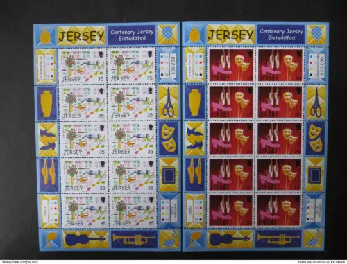 Großbritannien Jersey Kleinbogensatz 1337-1341 Festivals Musik Kunst