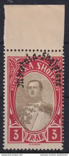Albanien 197 Oberrand Verfassung Luxus Postfrisch Albania MNH Kat.-Wert 15,00