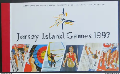 Jersey Markenheftchen MH 10 gestempelt Sport Sportspiele 1997 Kat.-Wert 35,00