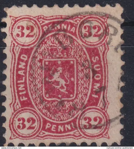 Finnland 18 A y gestempelt Freimarke 32 Penni Wappen Kat.-Wert 45,00