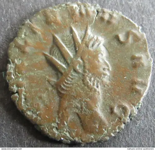 Römische Münze Galliemus 253-268 Antoninian RS Salus füttert Schlange s