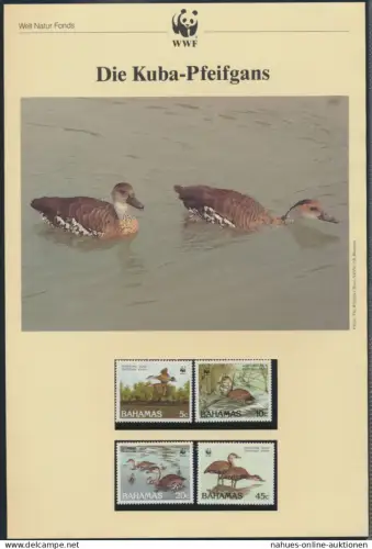 WWF Bahamas 672-675 Tiere Vögel Pfeifgans kpl. Kapitel bestehend